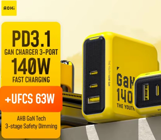 AOHI Youth 140W GaN Charger – Power That Keeps Up With You